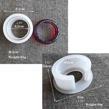 

2Pcs Open Cuff Silicone Mold Jewelry Making Wide Bracelet Bangle jewelry Tools N58F