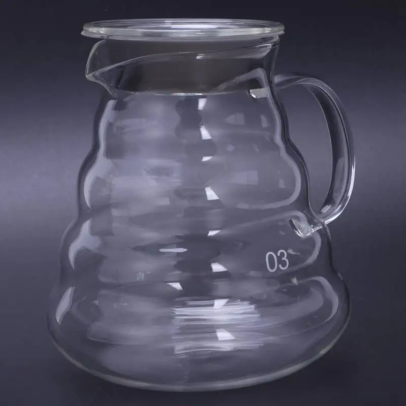 V60 залить над стеклянным диапазоном кофе сервер графин капельного кофе горшок Кофе чайник заварник бариста Перколятор прозрачный
