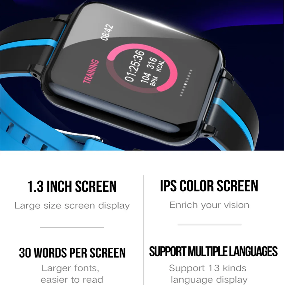 SCELTECH B57 Smart Watch Bracelet Waterproof Heart Rate Monitor Blood Pressure Fitness Tracker Women Men Sport Wearable Watch