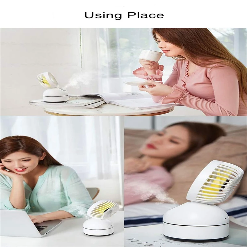Usb спрей вентилятор портативный домашний офис Настольный увлажняющий напольный зарядный вентилятор воздушного охлаждения(белый