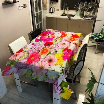

Oil-Proof Waterproof Rectangular Tablecloth Printed Polyester Table Cloth Kitchen Home Accessories Table Cover