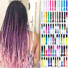LANLAN DIY плетеные головные уборы дреды парик для мужчин и женщин маленькие дреды африканские градиентные разноцветные плетеные волосы