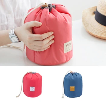 

Travel Cylinder Large Capacity Waterproof Cosmetic Bag Girl Portable Wash Bag Cosmetic Bag Household Storage Appliance