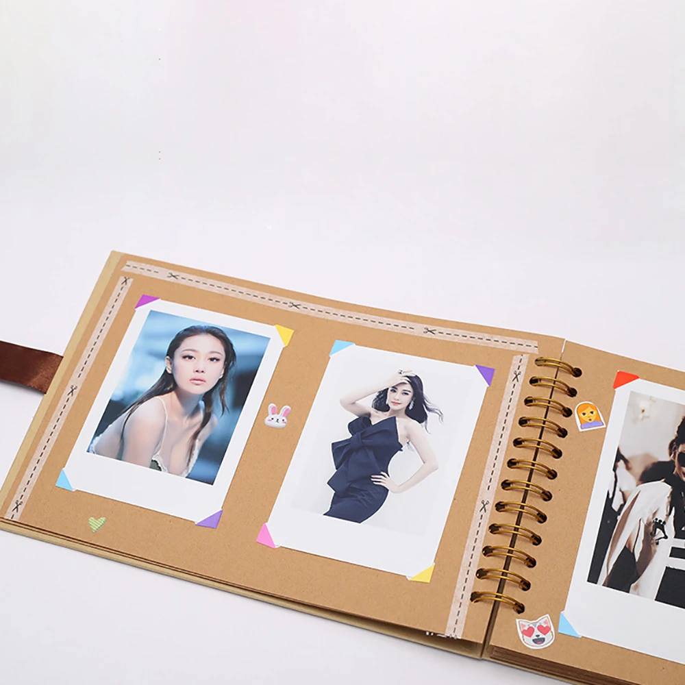 Diy Photo Album Scrapbook Bow Ribbon Circlip Flip Over Page Type Handmade Memory Books With 40 Pages For Wedding Baby Shower Photo Albums Aliexpress