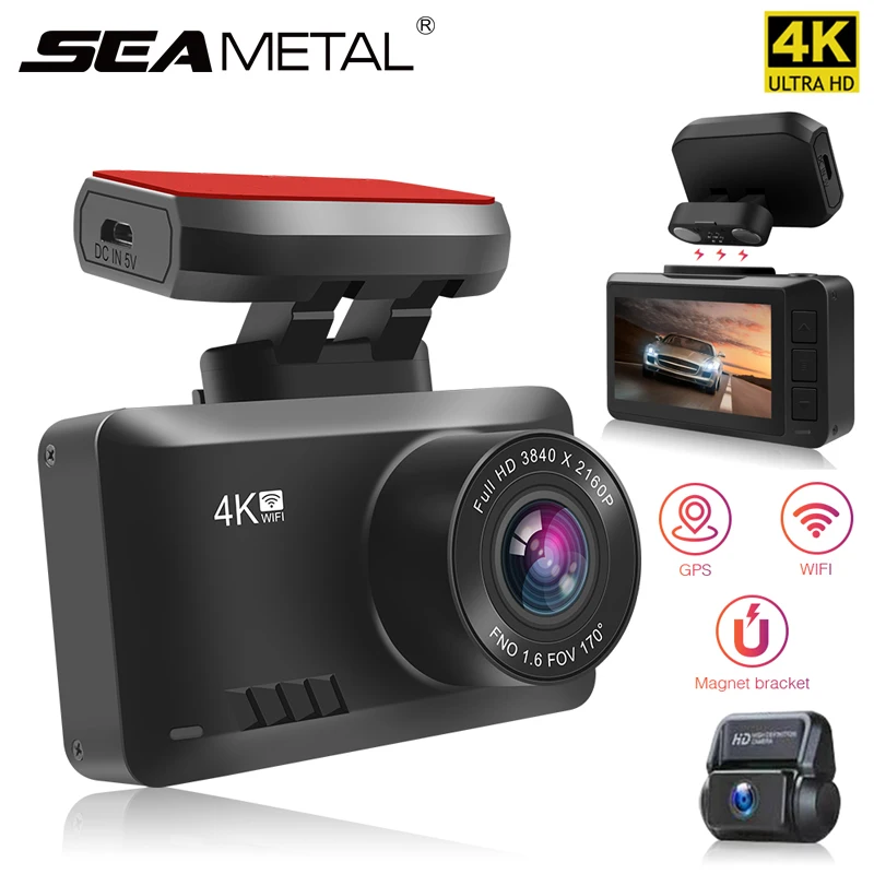 4K видеорегистратор 3840*2160P Автомобильный UHD WIFI WDR 2 4 дюймов Автомобильная камера