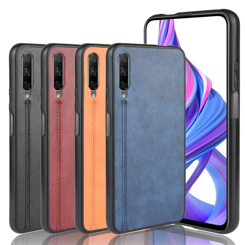 

Anti-knock PU Leather Back Fitted Case Cover for For P Smart Pro 2019 Phone Bag