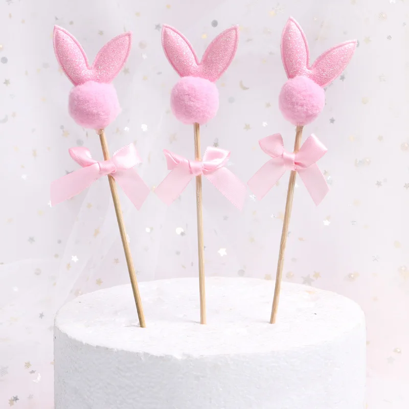 Пасхальные кроличьи торты уши десерт кекс бант украшение для торта дня рождения