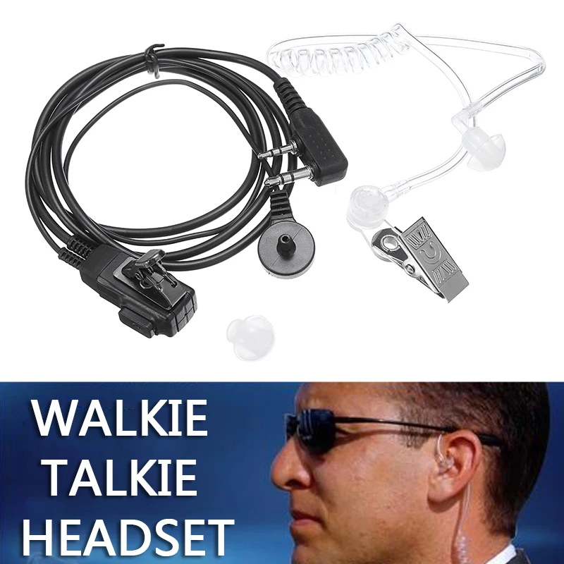 1 шт. 2-контактные портативные наушники Walkie Talkie Акустическая трубка гарнитура Mic PTT
