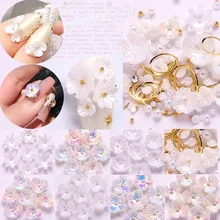 20 шт цветок для дизайна ногтей, бусины для ногтей, смешанные формы для дизайна ногтей, женские аксессуары для дизайна ногтей, красота ногтей для украшения ногтей невесты