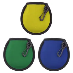 3PCS Dirt Wiping Pocket with Clip for Golf Balls Cleaning Tool Golf Pocket Cleaner Pouch Golf Ball Cleaner Washer Pouch