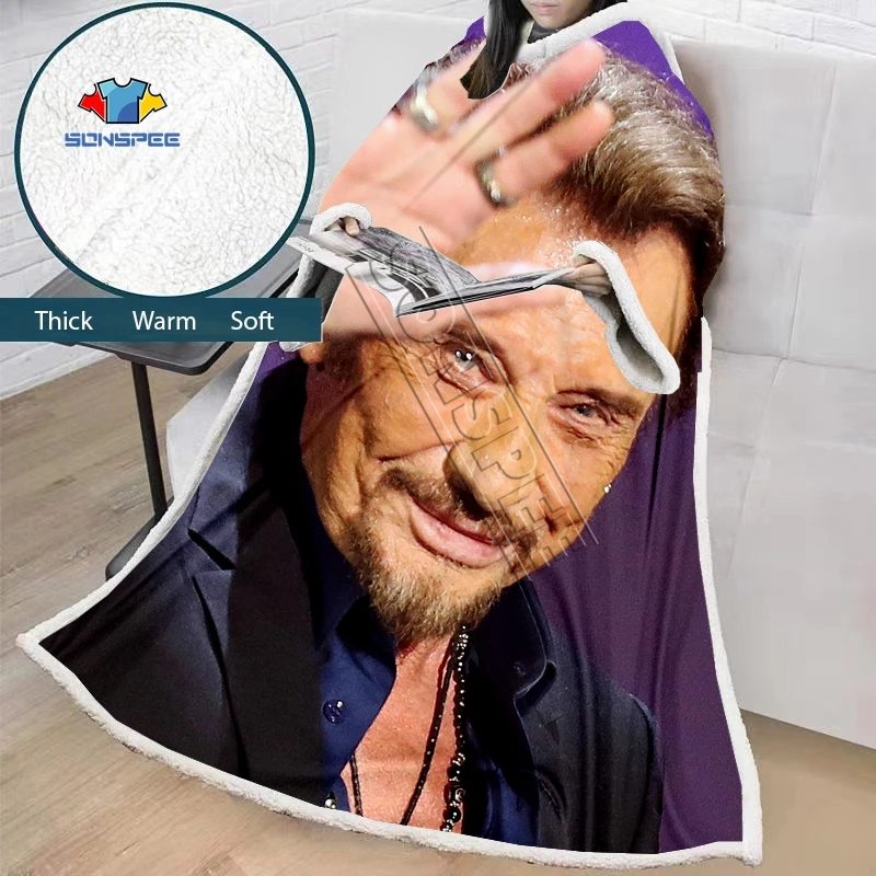 Новинка, 3d принт, рок-певец, Джони Халлидей, одеяло для путешествий, покрывало с рисунком, одеяло для мальчиков и девочек, одеяло для дивана, ленивое одеяло