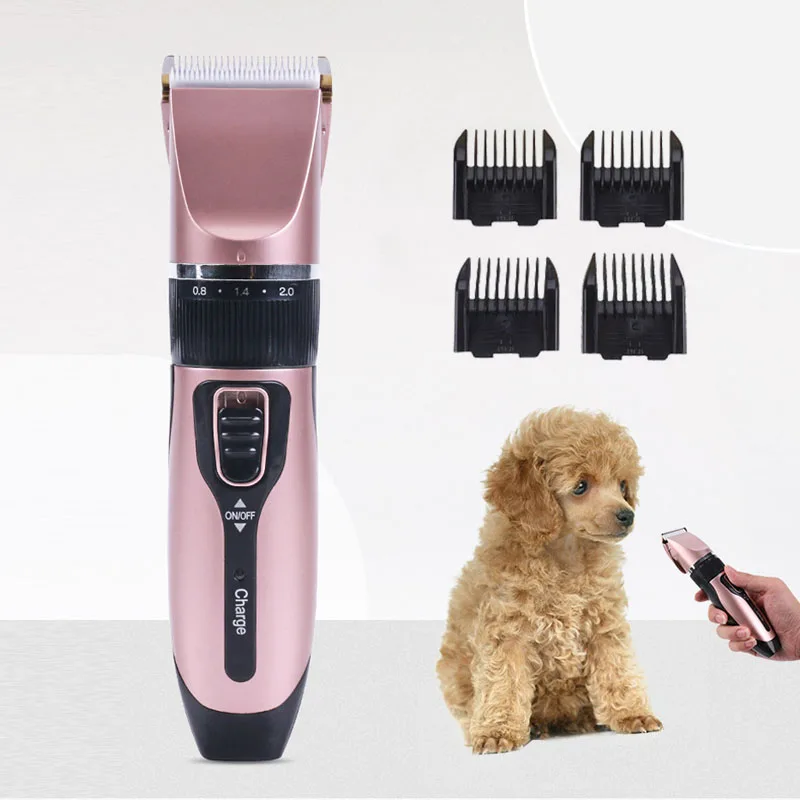 Машинка для стрижки домашних животных Профессиональная регулируемая длина машинка для стрижки волос для собак кошек перезаряжаемый электрический триммер 100-240 В 40D