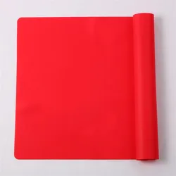 Silicone Heat-Resistant Baking and Kneading Mat - 40x30cm (Red)