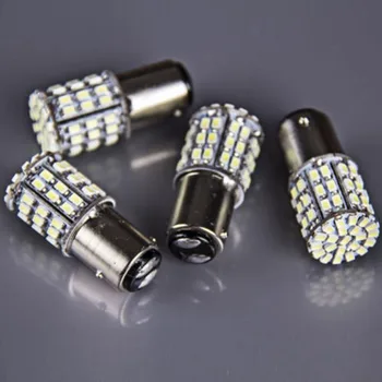 

4pcs 1156 1157 White Car Rear Turn Brake Signal Light Super Bright 64 SMD LED Bulb 12V Vehical Accessory