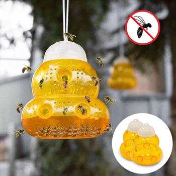 

Bee Catcher Beehive Wasp Trap Hornets Yellow Jackets Wasp Repellent Hornet Trap Wasp Hornet Hanging Traps Killer Home Garden