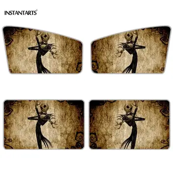 

The Nightmare Before Christmas Print Magnet Auto Side Window Sunshade 4Pcs Cars Front And Back Windshield Sun Protection Anti-UV