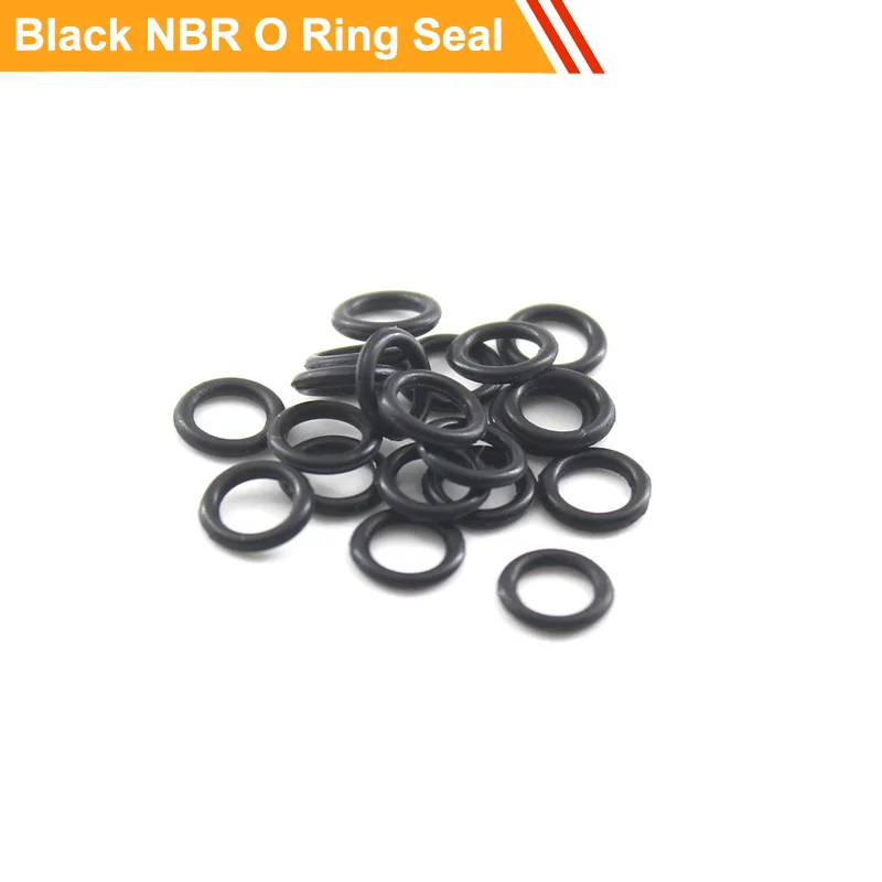 

100pcs 1.5mm CS O Ring Seal NBR O Seal Ring Gasket 4/5/6/7/8/9/10/11/12/15mm OD Black Rubber Oil Resistance O Ring Gasket