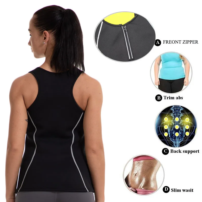 Женский неопреновый Топ для похудения с молнией|waist trainer|slim waist trainercontrol body shaper |
