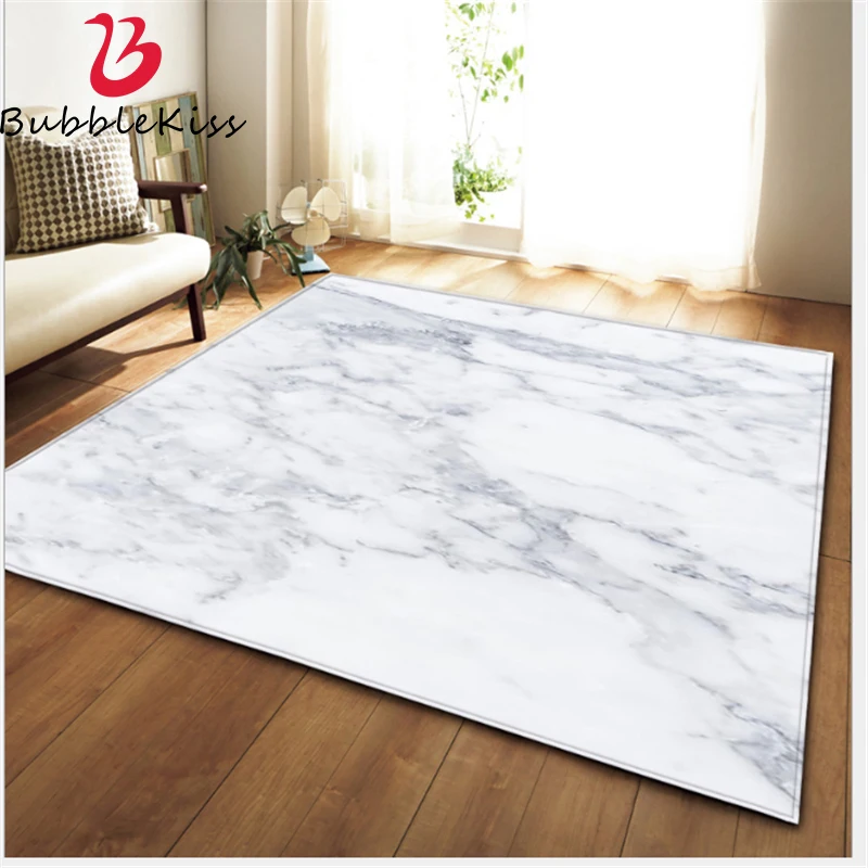 Bubble Kiss Soft Non-slip Rugs for Modern Living Room Marble Pattern Style Carpet Floor Mat Comfortable Bedside Rug | Дом и сад