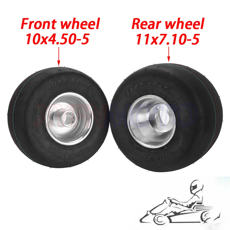 Go Kart Tire Front Wheel 10x4.505 Rear Wheel 11x7.105 Drift Go Kart