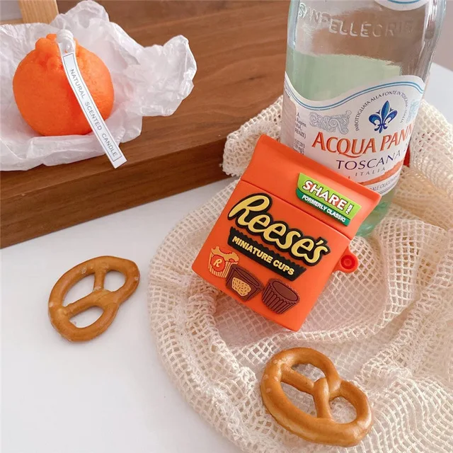 3D Luxury Earphone Case For AirPods 1 2 3 Pro sweet sugar chocolate Potato Chips soft silicone Wireless Headset bluetooth case 12