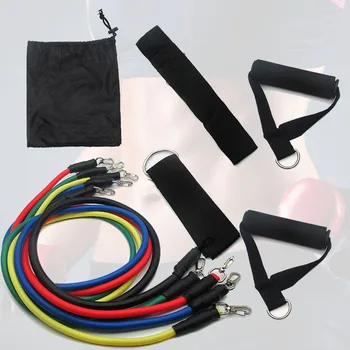 

11pcs Pull Resistance Bands Set Rope Fitness Exercises Resistance Bands Latex Tubes Excerciser Workout Yoga Gym Elastic Equipmen