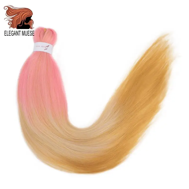 

ELEGANT MUSES Pre stretched Professional EZ Braiding Hair Perm Yaki Jumbo Braids Soft Synthetic Hair Hot Water Easy Braid
