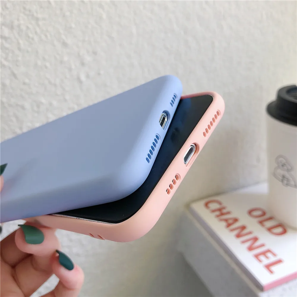 Простой сплошной цвет ТПУ комплект защитный чехол, для samsung S8 9 10 плюс A10 20 30 50 70 Note 8, 9, 10, гладкая и мягкая чехол для телефона
