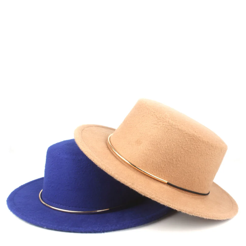 2019 Мужская и Женская Шляпа Fedora на плоской подошве зимняя Уличная Повседневная