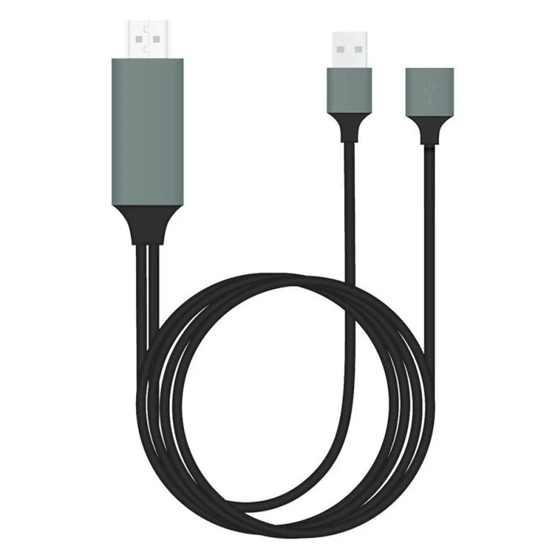 Black Ультра высокая скорость HDMI к телевизионному кабелю HDMI кабель применим ко всем мобильным телефонам FAS6 - Цвет: Black