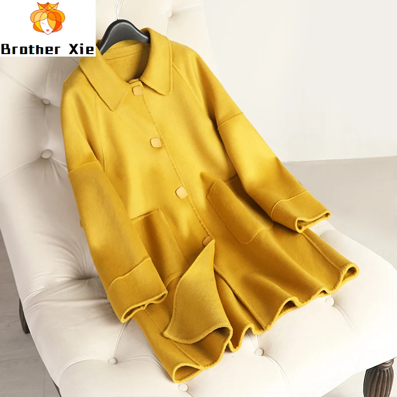 

New double-sided cashmere overcoat in autumn and winter of 2020