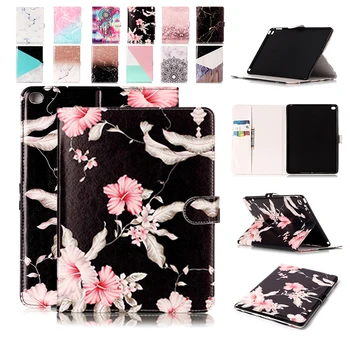 

CaseFor Apple ipad Air 2 9.7 inch 2014 A1566/A1567 Luxury Flower Gradient Marble PU Leather Stand Card Slot Coque Shockproof