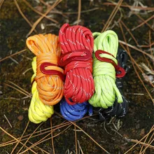 Reflective Wind Rope 4mm With Buckle Adjuster Windproof Noose Tent Accessories Multifunction Outdoor Camping Tent Rope 400cm