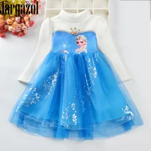 Рождественское платье для маленьких девочек; платье принцессы Эльзы; Зимние флисовые платья-пачки; Vestidos; Детский костюм; вечерние рождественские наряды