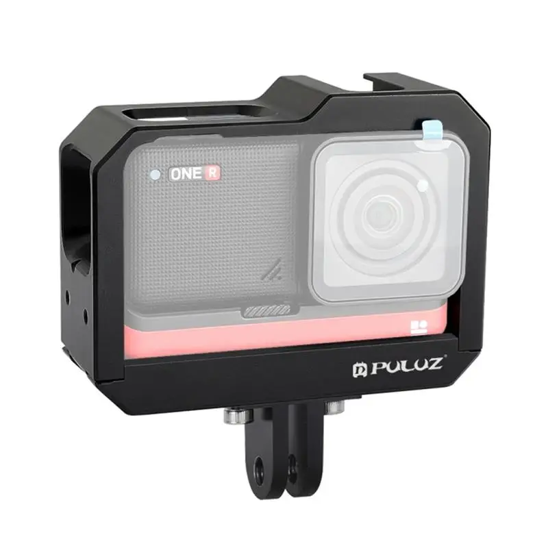 

For Insta360 ONE R Mounting Bracket Cage Case Guards Protection Frame With Cold Shoe Top Mount To Attach External Mic / Lights