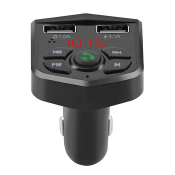

Radio MP3 Player Multifunctional Handsfree Car Kit Dual USB Adapter TF Card Bluetooth Music Quick Charge Wireless Portable