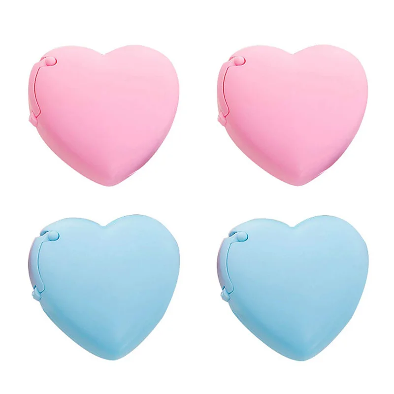 

4 Pcs Heart-Shaped Tape Dispenser Plastic Portable Colorful Roll Tape Organizer for Office Or School Supply