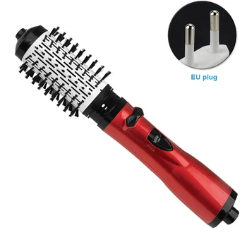 

2 In 1 Portable Rotating Multifunctional Curling Straightening Comb Volumizing Hair Dryer Negative Ion Hot Air Brush Styling
