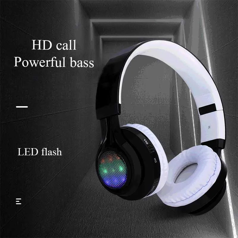 

TWS Head-mounted Wireless LED Luminous Bluetooth Headset Computer Gaming Game Noise Cancelling Headset