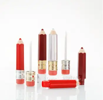 

1/2/5pcs Empty lip gloss Containers Plastic 5ml Pencil Lip Gloss Tube Makeup Liquid Lipstick bottle red/clear Lipgloss Concealer