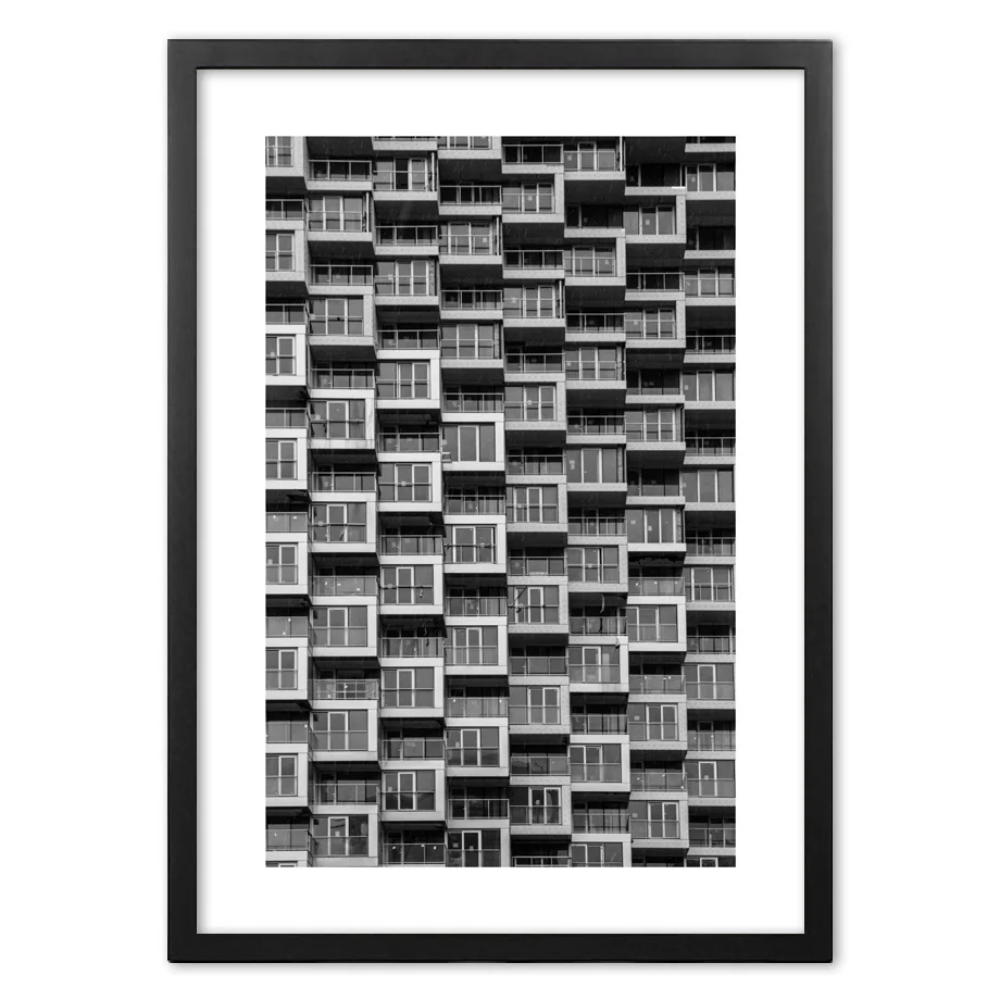 Modern Building Black White Painting Wall Art Print Paper Nordic Poster And Prints Pictures For Living Room Decor | Дом и сад