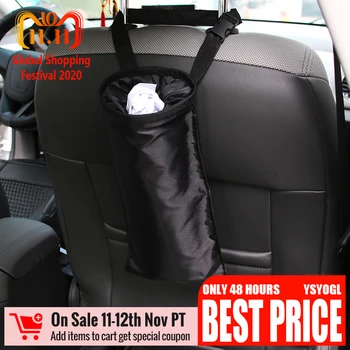 

Car Hanging Chair Back Debris Garbage Bag Dustbin Dust Seat Back Storage Rubbish Bin Box Case Sundries Organizer Bags Trash Can