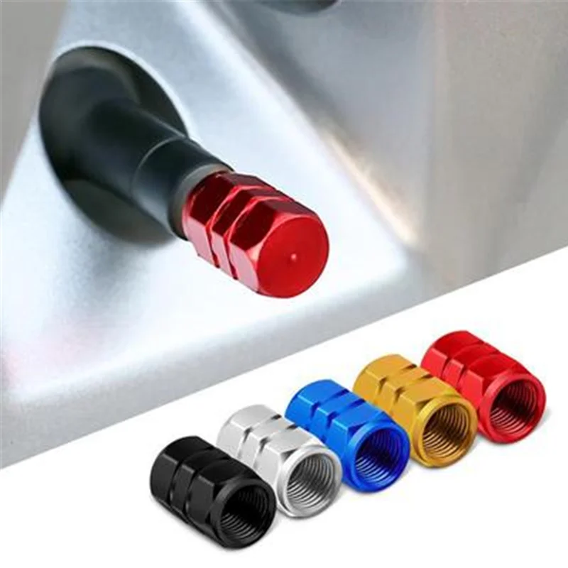 4pcs/set Aluminum Alloy Car Valve Cap Valve Cap Tire Valve Cap