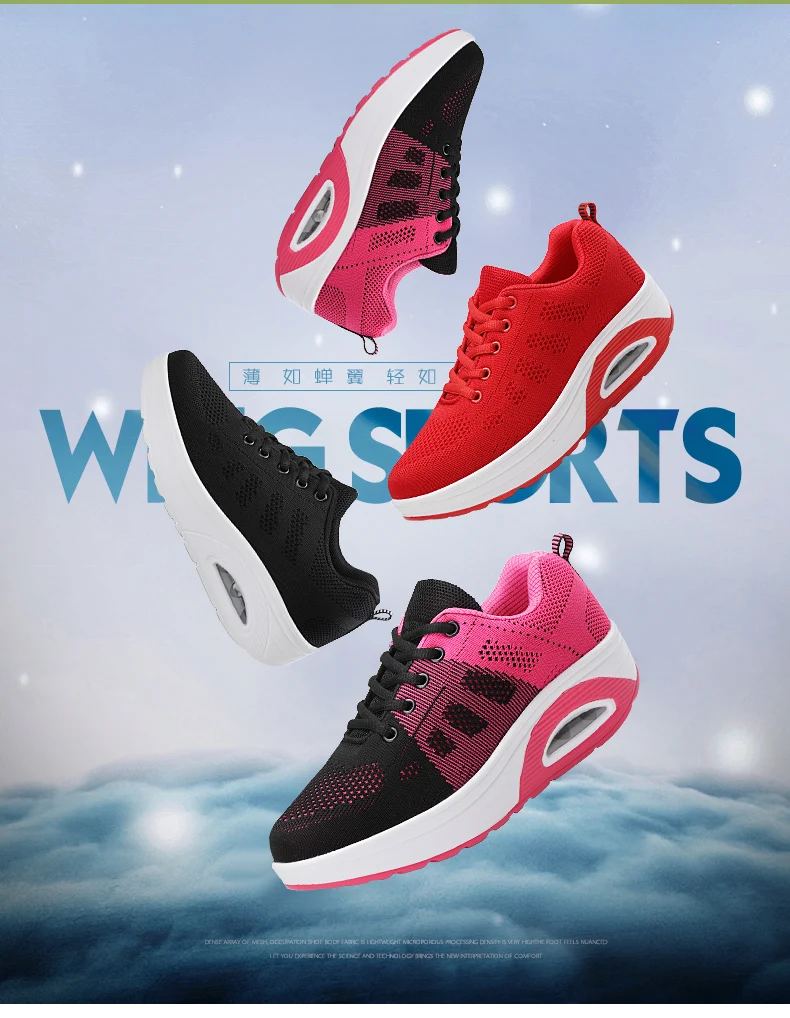 Tenis feminino теннисная обувь женская воздушная подушка zapatos mujer, увеличивающая рост, на шнуровке мягкая женская тренажерный зал на свежем