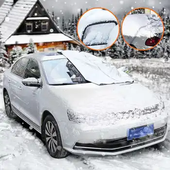 

Car SUV Truck Front Windscreen Cover Winter Snow Sun Shade Waterproof Protector Cover Universal Auto Front Windshield Cover