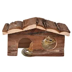 Качественный красивый и милый домик-гнездо для игровой площадки хомяки деревянный дом изысканный дом для маленьких питомцев белка кролик