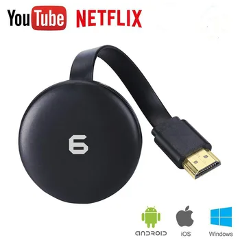 

HDMI Wireless Display G6 4K WIFI Display Receiver 1080P Mobile Screen Cast Mirroring Adapter Dongle Pusher for Netflix youtube
