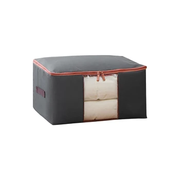

Storage Bag Visible Window Oxford Cloth Wear Resistant Washable Home Organizer Clothes Quilt Wardrobe With Handles Space Saving