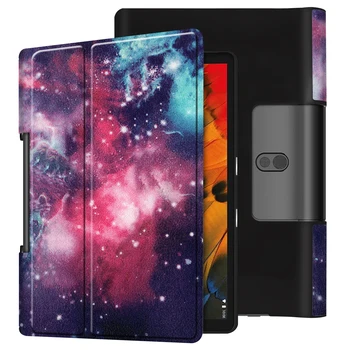 

Color painting Case For Lenovo Yoga Smart Tab 10.1 /yogatab5 /YT-X705 Funda Tablet Slim Magnetic Two Folding Stand Cover
