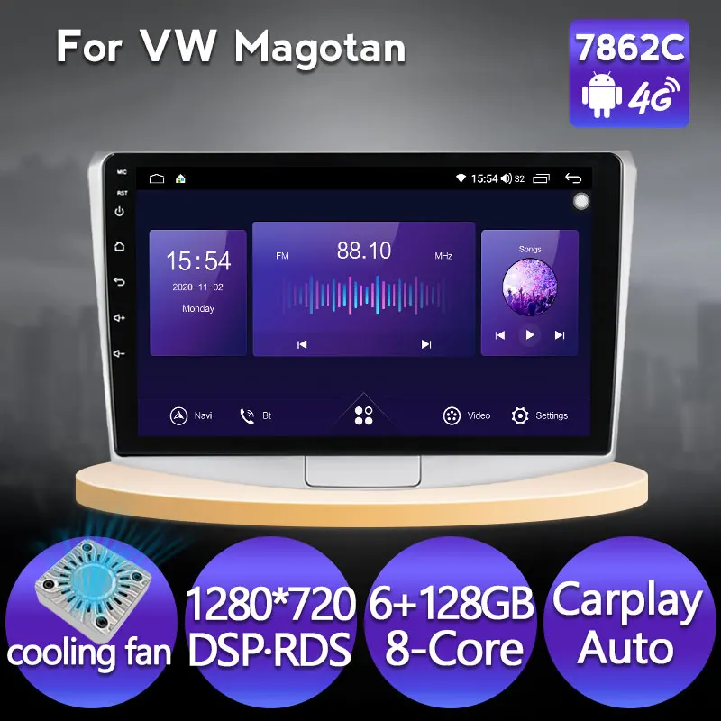 Navifly Android 11 Octa core Авторадио gps навигация Мультимедиа для VW Volkswagen Passat B7 B6 2010-2015 Magotan CC